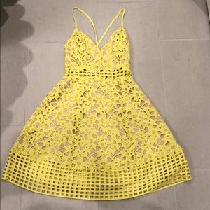 Lovers + friends Bellini dress in yellow